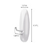 Command Hook, White, Metal/Plastic, 1 7/8 in D 17069