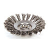 Weiler Knot Wire Bevel Wire Brush, Threaded Arbor 94033