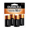 Duracell Coppertop C Alkaline Battery, 1.5V DC, PK4 MN1400R4ZX