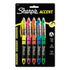 Sharpie Liquid Highlighter Set, Chisel Tip Fluorescent Colors PK5 24575PP