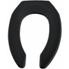 Bemis Toilet Seat Without Cover, Plastic, Elongated, Black 1955CT-047