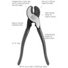 Jonard Tools 9-1-4" Cable Cutter, High Leverage, Shear Cut JIC-63050
