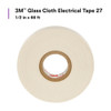 3m Electrical Tape, White, 22 yd L, 1-2 in W 27-1-2"X66'
