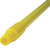 Vikan 59" Color Coded Handle, 1 1-4 in Dia, Yellow, Fiberglass 29386