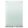 Dry Erase Board, Glass, 48 in, 96 in, No Frame Frame, Frosted White, Gloss  G9648F-A