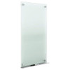 Dry Erase Board, Glass, 48 in, 96 in, No Frame Frame, Frosted White, Gloss  G9648F-A