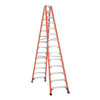 Louisville 14 ft Fiberglass Twin Stepladder, 375 lb Capacity FM1414HD