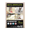 Trimaco Eliminator Leakproof/SlipResistDropCloth, 4ftLx12ftW 80327