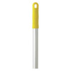 Vikan 50" Color Coded Handle, 1 in Dia, Yellow, Aluminum 29586