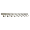 Glaro Coat Hook,8 Hooks,24 In W,Satin Aluminum 224SA