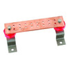 Hubbell Premise Wiring Busbar,Copper,Grounding Bar L 10in HBBB14210A