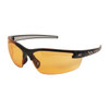 Zorge G2, Safety Glasses, Anti-Scratch, Amber Lens, Black Frame, Half-Frame