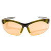 Zorge G2, Safety Glasses, Anti-Scratch, Amber Lens, Black Frame, Half-Frame  DZ114-G2