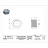Hex Nut, 1-1-2"-12, Steel, Grade 8, Black Oxide, 1-9-32 in Ht, 5 PK  U04180.150.0002