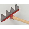 Council Tool 12 in Steel Fire Rake, 4 Tines, 60 in L Wood Handle LW12-60