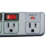 Tripp Lite Outlet Strip, Surge, 7 5-15R, 5-15P, 6 ft., Gray TLP76MSG