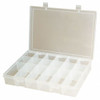 Compartment Box with 18 compartments, Plastic, 2 5-16 in H x 13-1-8 in W  LP18-CLEAR