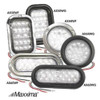 Maxxima Backup Light, LED, Wht, Flange, Rnd, 4 In Dia AX44WF - KIT