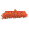 Vikan 11 51-64 in Sweep Face Angle Broom, Stiff, Synthetic, Orange 29147