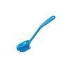 2 25-64 in W Dish Brush, Medium, 8 in L Handle, 3 1-8 in L Brush, Blue, Plastic  42373