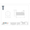 18-8, 3-4"-10 Hex Head Cap Screw, Plain Stainless Steel, 2 in L, 5 PK  U51000.075.0200