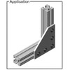 Faztek JoiningPlate,Alum,Silver,1-4in,41-2in 15JP4507