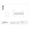 Grade 5, 5-16"-18 Hex Head Cap Screw, Zinc Plated Steel, 1-1-4 in L, 100 PK  U01200.031.0125