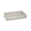 Compartment Box with 6 compartments, Plastic, 2 13/16 in H x 8-1/2 in W