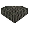 Interlocking Drainage Mat Tile, Natural Rubber, 3 ft W x 3 ft L, 3/4 in Thick