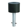Rockwood Rubber Bumper Door Stop, Molded Rubber, Black, 1-1/2"H 466.BLACK
