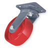 Hamilton Plate Caster,Swivel,Cast Iron,4 in,1000 lb,B S-WH-4MB