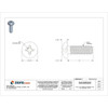 #8-32 x 1-2 in Phillips Pan Machine Screw, Zinc Plated Steel, 100 PK  U24522.016.0050