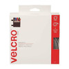 Velcro Brand Reclosable Fastener, Rubber Adhesive, 15 ft, 3/4 in W, White 90082