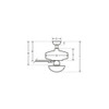 Decorative Ceiling Fan, 42 in Blade Dia, 5 Blades, 3 Speeds, 120V AC, White  52105