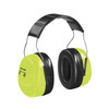 Peltor Optime Over-the-Head Earmuffs, Passive, NRR 30dB, Black/Green