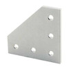 80/20 90AngledFlatPlate,Alum,Slvr,135mm,135mm 45-4351