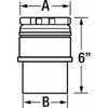 Ameri-Vent Appliance Connector,3" Dia.,6" L 3FCAC