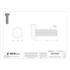 18-8, 3-8"-16 Hex Head Cap Screw, Plain Stainless Steel, 1-1-4 in L, 50 PK  U51000.037.0125