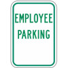 Lyle Employee Parking Sign, 12" W, 18" H, English, Aluminum, White RP-021-12HA