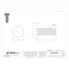 18-8, 3-8"-16 Hex Head Cap Screw, Plain Stainless Steel, 1 in L, 25 PK  FBHEXB38161P25