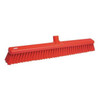 Vikan 24 in Sweep Face Broom Head, Soft/Stiff Combination, Synthetic, Red 31944
