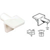 Prime-Line 5mm White Plastic Mini Shelf Support (8 Count) U 10142