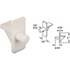 Prime-Line 1/4 In. White Plastic Shelf Support (8 Count) U 10138