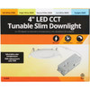 4 In. New Construction IC Rated White CCT Tunable Slim LED Downlight, 650 Lm. D904-CCT-90 514265
