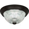 Canarm 11 In. Matte Black Flush Mount, Clear Glass IFM211MBK-RGC