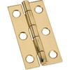 National Hardware 1 In. x 2 In. Brass Narrow Decorative Hinge (2-Pack) N211-235