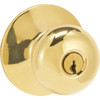 Schlage Plymouth Ultima Bright Brass Entry Door Knob  F51VPLY505 231916
