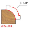 Freud Roundover Cut Profile Router Bit,1-1-4" 34-124