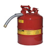 Justrite Flexible Spout, Steel, Silver, 1 in Dia. 11077