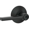 Schlage Latitude Matte Black Keyed Entry Door Lever F51AGLAT622